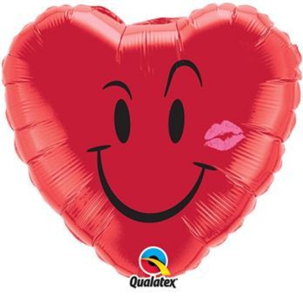Balón fóliový srdce Úsmev červený, 45cm