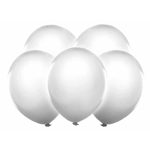 Balón LED svietiaci 30cm, biele, 5ks