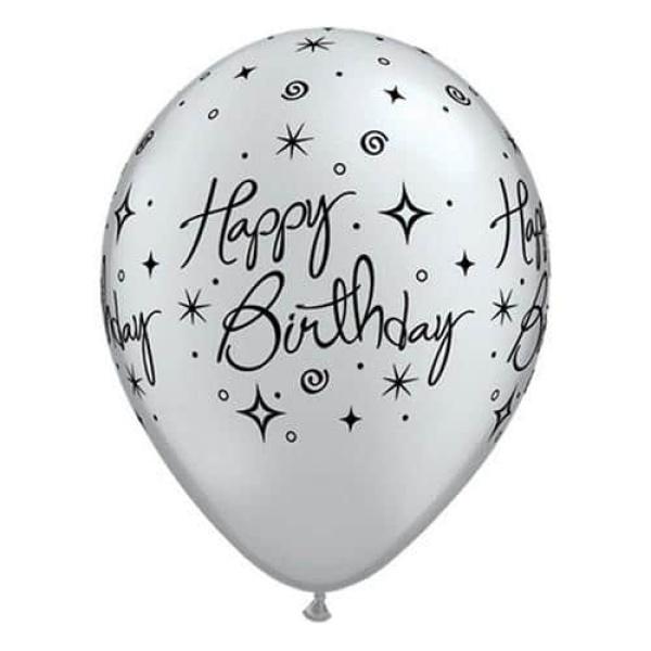 Balón s potlačou Happy Birthday, 6 ks, 28 cm