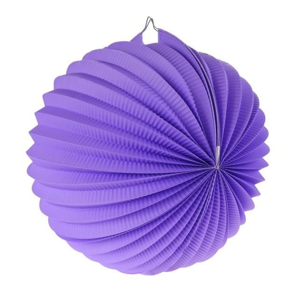 Lampión dekoračný guľa fialový, 25cm