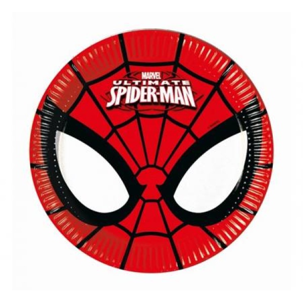 Papierové taniere Spiderman, 20cm, 8ks
