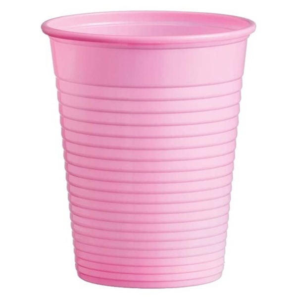 Plastový pohár ružový, 10ks