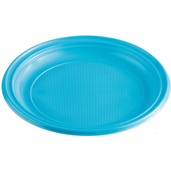 Plastový tanier bledomodrý, 22cm, 10ks