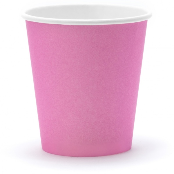 Papierové poháre ružové, 6ks