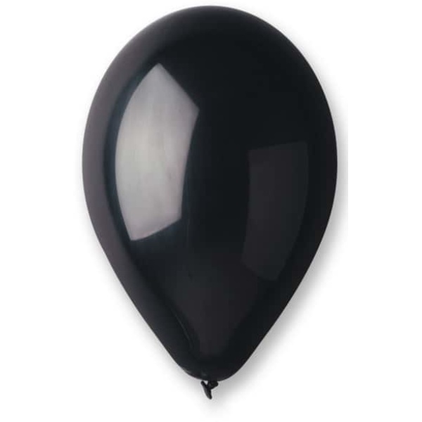 Balón metalický čierny, 26cm, 1ks