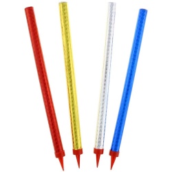 Tortová fontána holografická farebná, 25cm, 4ks