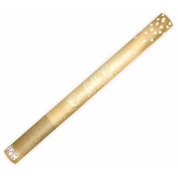 Vystreľovacie konfety ZLATÉ srdiečka, 60cm
