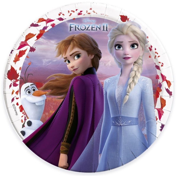 Papierové taniere FROZEN 2, 23cm, 8ks
