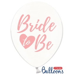 Balón Bride to be zlato ružový, priehľadný, 30cm, 1ks