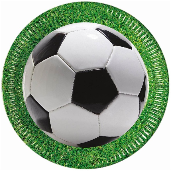 Papierové taniere Futbal Párty, 23cm, 8ks
