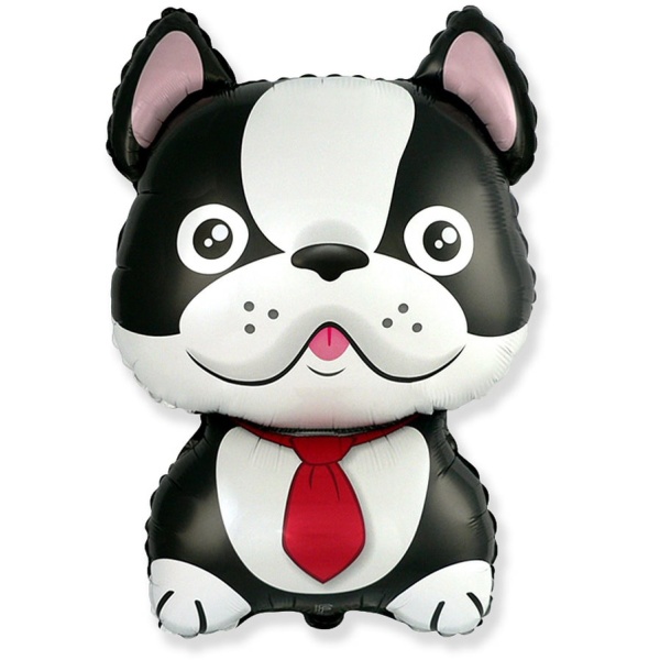 Fóliový balón Buldog čierny, 35cm
