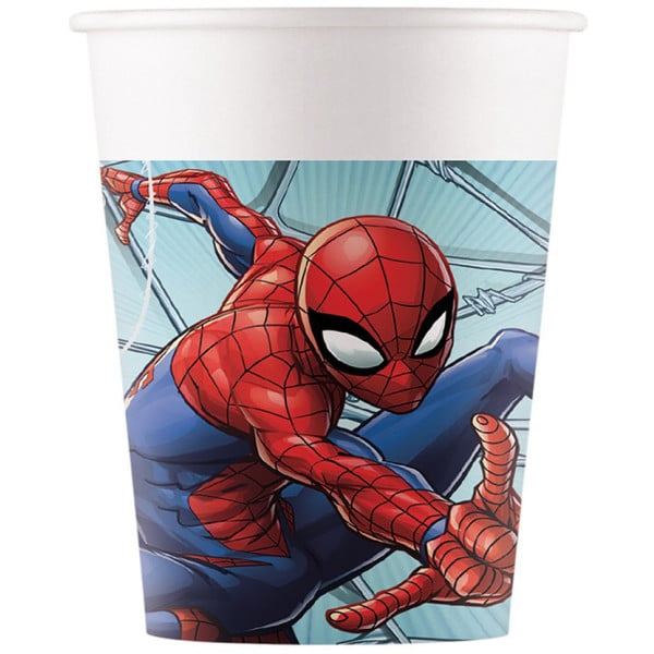 Papierové poháre Spiderman, 200ml, 8ks