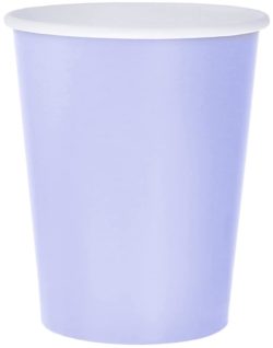 Papierové poháre bledo fialové, 270ml, 14ks