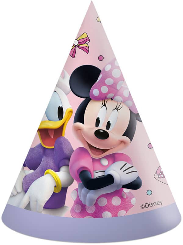Papierové klobúčiky Minnie Junior, 6ks