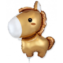 Fóliový balón Koník hnedý, 35cm