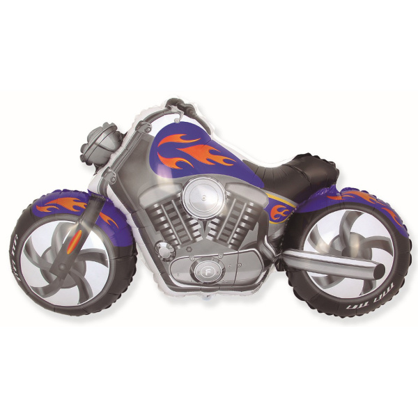 Fóliový balón motorka Harley modrá, 61cm