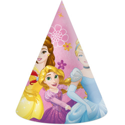 Papierové klobúčiky Princess, 6ks